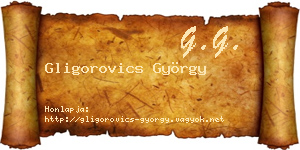 Gligorovics György névjegykártya