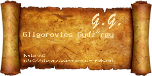 Gligorovics György névjegykártya