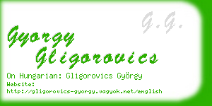 gyorgy gligorovics business card