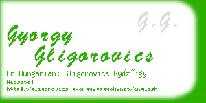 gyorgy gligorovics business card
